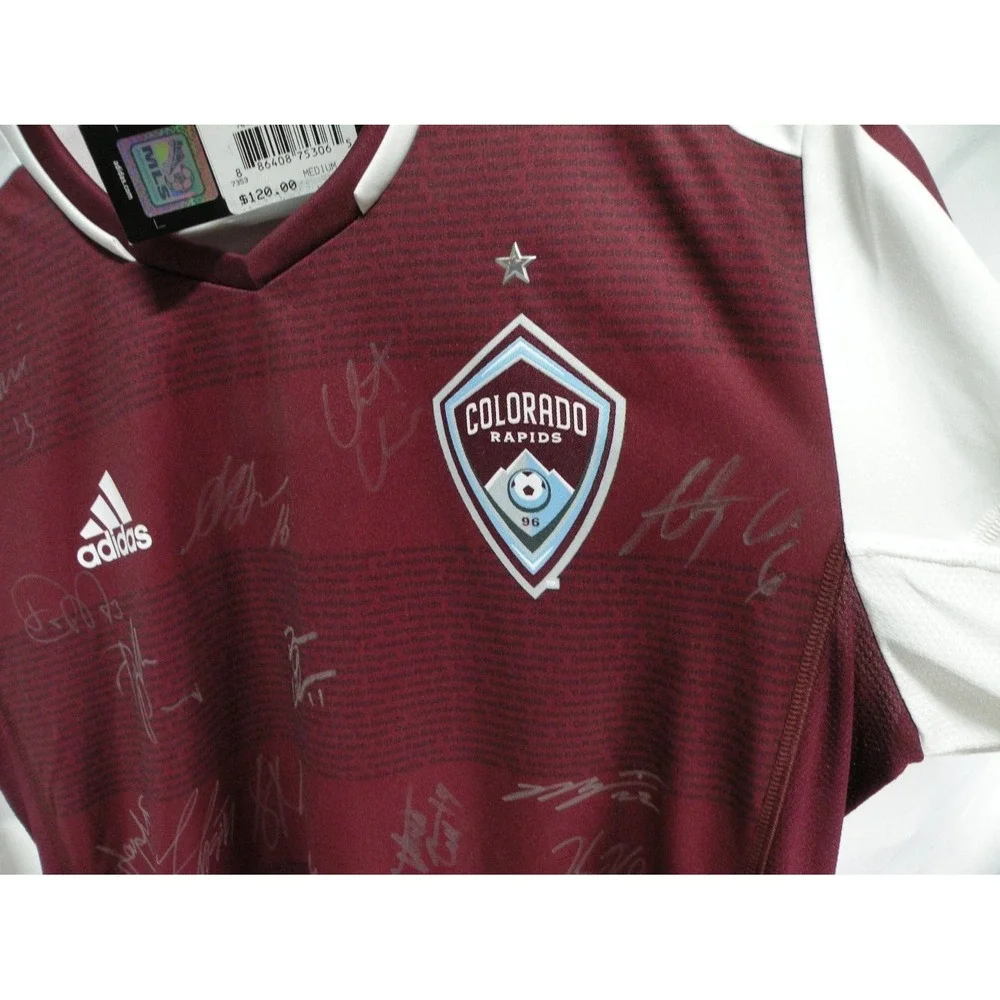adidas Colorado Rapids Mls Soccer Jersey Mens M Autographed Signed 5280 NWT